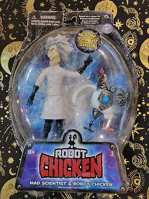 Robot Chicken Mad Scientist And Robot Chicken Action Figure 2010 Jazwares • $55