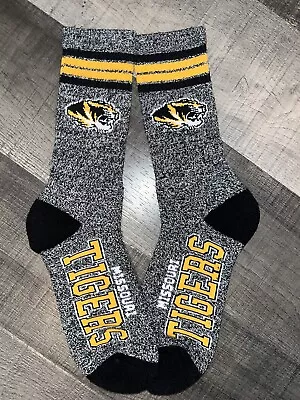 Missouri Tigers Ncaa College Team Got Marble Crew Length Socks Large • $10.29