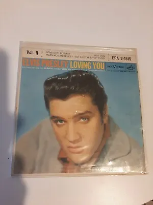 ELVIS PRESLEY: Loving You + 3 RCA 7  Single 45 RPM • $20