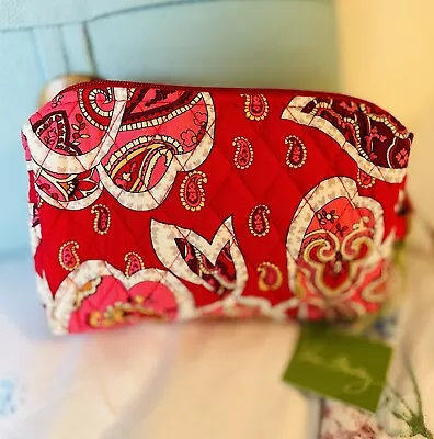 NWT Vera Bradley Rosy Posies Medium Travel Cosmetic Bag Makeup Case Retired • $28