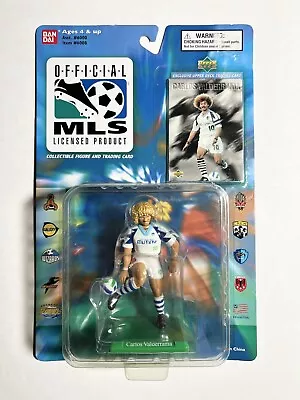 1996 Bandai MLS Soccer Figure Carlos Valderrama Tampa Bay Mutiny Upper Deck Card • $32