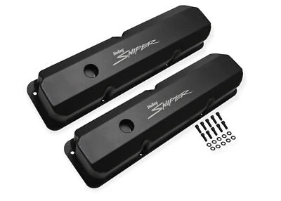 $179.95 • Buy Sniper Fabricated Aluminum Valve Cover Pair Black For 1958-76 Ford 332-428 FE