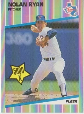 Nolan Ryan 1989 Fleer Update #U-67 Texas Rangers Hall Of Fame • $0.99