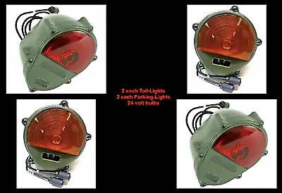 2 Each Parking-Lights + 2 Each Tail-Lights 383-Green Plastic Housings& 24v-bulbs • $148