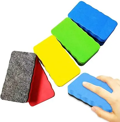 Magnetic Whiteboard Drywipe Eraser Duster Rubber Marker Cleaner - Free Delivery • £2.75