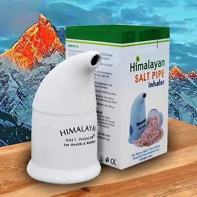 100% Organic Natural Ceramic Salt Inhaler Pipe Inhalateur Himalayan Salt 200Grms • £22.99