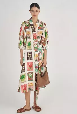 $180 • Buy Oroton Flower Stamp Print Dress Size 6. Price Reduced Due To Small Mark