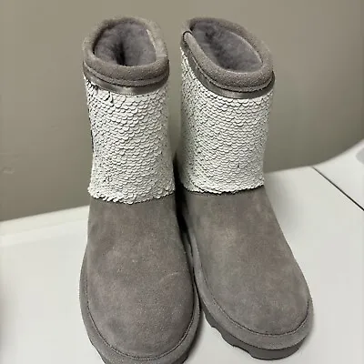 NEW Bearpaw Elle Youth Casual Sequin Snowflake Boots Youth Size 13 Cute!!!! • $15