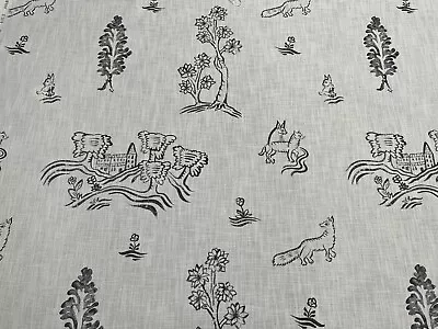 £24.99 • Buy Andrew Martin Curtain Fabric 'FRIENDLY FOLK - DUSK' 0.8 METRES - LINEN BLEND