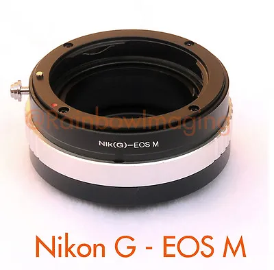 Nikon G AFS Lens To CANON EOS-M Mirrorless Camera M5 M6 M100 Adapter Aperture  • $12.95