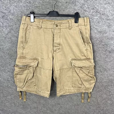 Abercrombie And Fitch Shorts Mens 33 Beige Cargo David Beckham Casual Pocket • £34.99