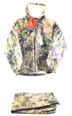 Compass 360 Mens Mossy Oak Country Raintek 2 Pc Camo Rain Suit - Jacket & Pants • $34.99