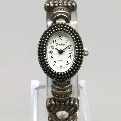 Victoria Lace Watch Women 21mm Silver Tone Southwest Western New Battery 6  • $26.99