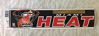 NBA Miami Heat Vintage Circa 1990's Team Logo Basketball Bumper Sticker • $3