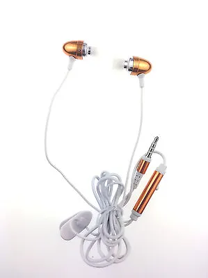 £3.99 • Buy Glod In-Ear Bud Headphones With Handsfree Mic Remote For Iphone 4/5/5s/6 Samsung