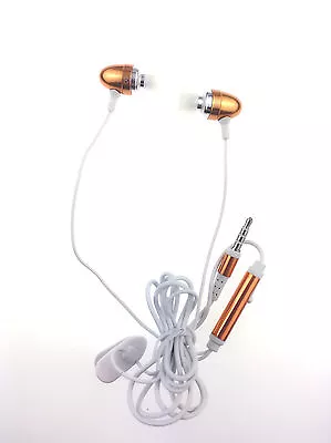 £3.99 • Buy Glod In-Ear Bud Headphones With Handsfree Mic Remote For Iphone 4/5/5s/6 Samsung