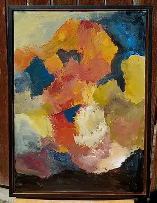 Abstract Expressionist Mid Century Modern Style Painting Modernist Origanal  • $175