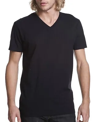 Next Level Men's 4.3 Oz. 100% Cotton V-Neck Short Sleeves T-Shirt N3200 XS-2XL • $10.48