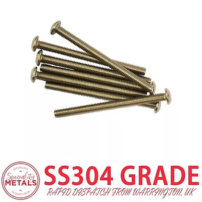 A2 Stainless Steel Button Head Allen Bolts | Hex Socket Screws | Sizes M3 & M4 • £6.19