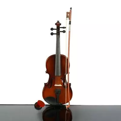 New 6-8 Years Old Children Acoustic Violin 1/4 Size Natural + Case+ Bow + Rosin • $44.89