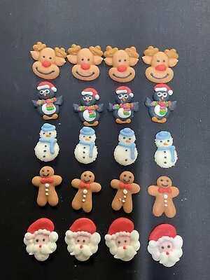 £5.49 • Buy 20 X Christmas Friends Sugar Cake Decorations Cake Toppers 