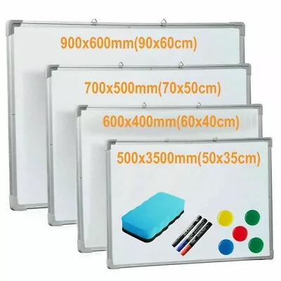£16.95 • Buy Magnetic Whiteboard Small Large White Board Dry Wipe Notice Home Office School