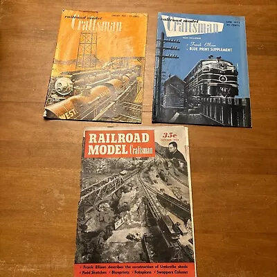 Lot Vintage Model Railroad Craftsman Magazine January June October 1952 Trains • $14.99