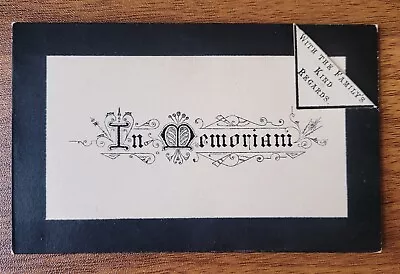 1902 In Memoriam Card William Tucker Heath House Wedmore. Interred At Blackford • £6.99