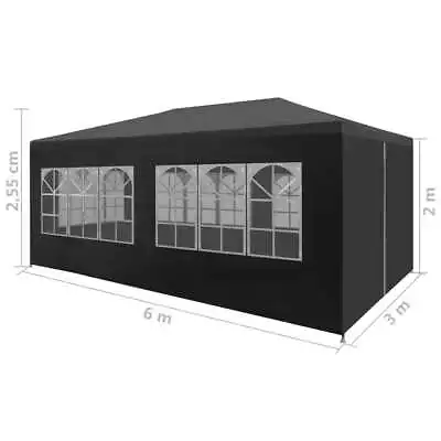 Outdoor Party Tent Garden Wedding Gazebo With Side Walls Patio Marquee 3x6m • $167.95