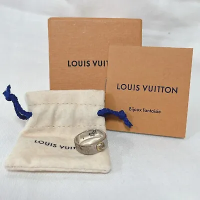 Louis Vuitton Bergnanogram Ring S M00216 LE1129 Made In Italy • £123.49