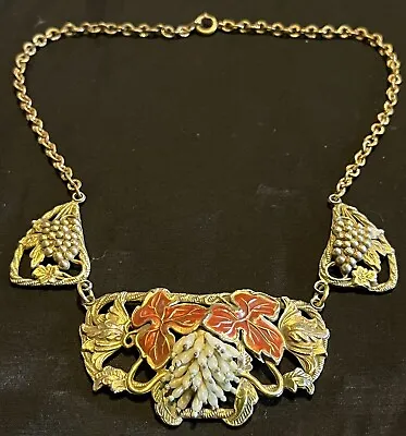 RARE Antique ART NOUVEAU Panel Necklace  • $220