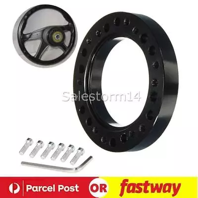 Black Steering Wheel Quick Release Hub Adapter Spacer Kit For MOMO To NARDI AU • $16.45