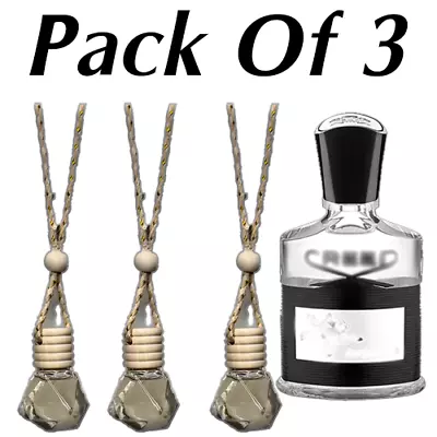 Car Air Freshener Diffuser Creed Scented Gift Perfume 10ml Essential Oil 3 Pack • £8.95