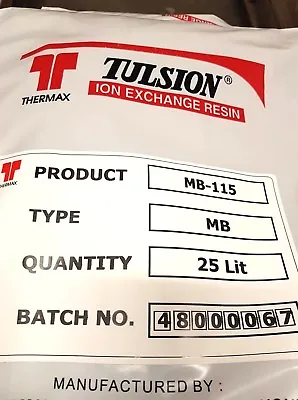 £134.90 • Buy 25L Bag Of Tulsion MB-115 Virgin Mixed Bed DI Resin RO Aquatic Window Cleaning
