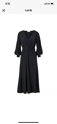 $250 • Buy Scanlan Theodore Silk Turban Tie Dress, Navy. Size - 10