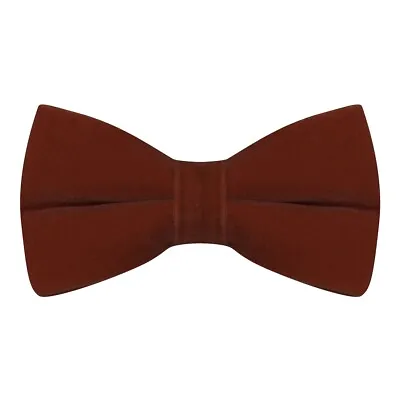 Luxury Walnut Brown Velvet Bow Tie • £11.99