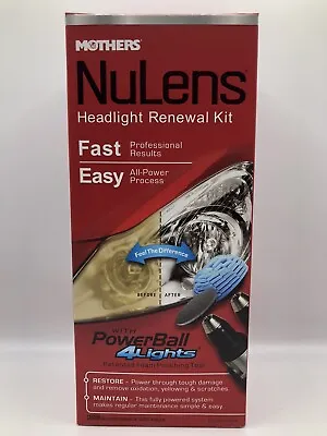 Mothers NuLens HEADLIGHT RENEWAL KIT With POWER BALL 4LIGHTS Restoration Protect • $22.50