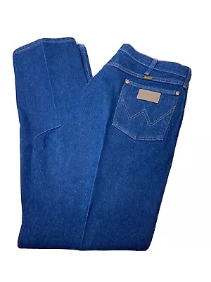 Wrangler 13MWZ Means Jeans 42X34 Approx 40x34 Blue Wester Denim Dark Wash Cowboy • $15.98