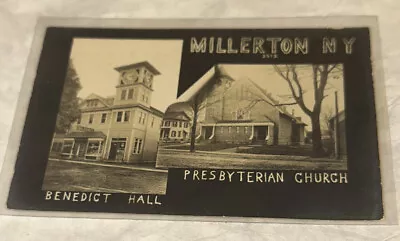 Millerton New York NY Benedict Hall Druggist Drug Store Postcard! Church RPPC • $10.38