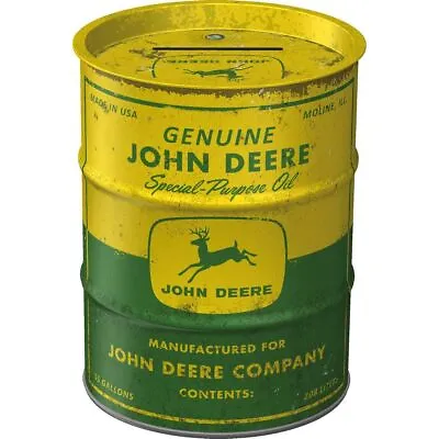 Nostalgic-Art - Metal Money Box Piggy Bank As Oil Barrel - John Deere  • $11.95