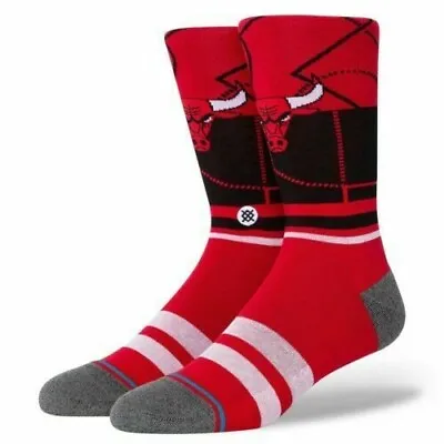 STANCE Chicago Bulls Cross Court NBA InfiKnit Crew Socks Men's NEW Size L 9-13. • $21.88