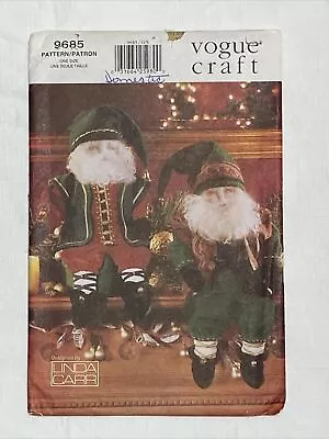 Vogue Craft Christmas Elves Sewing Pattern #9785 Linda Carr 1997 Uncut • $8.79