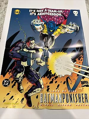 BATMAN & PUNISHER  LAKE OF FIRE  DC & MARVEL 1994 ONE-SHOT PROMO POSTER 17 X 22  • $18