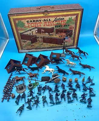 Vintage Carry All Action Fort Apache Play Set AS-IS Estate Find READ Desription • $25