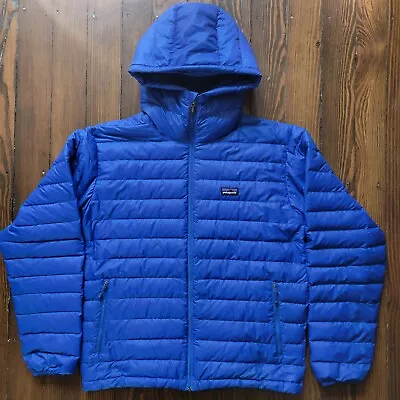 Patagonia Down Sweater Hoody Jacket - Viking Blue - Size Medium • $180