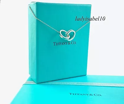 £223.06 • Buy Tiffany & Co. 1837 Interlocking Circles Ring 17” Necklace Silver W/ Box  2112