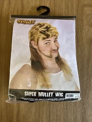 Spirit Halloween SUPER MULLET WIG Adult OSFM Costume Dress Up Blond Brown • $10.39