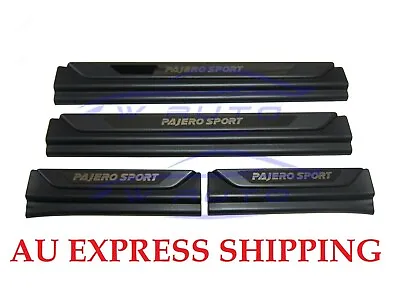 $87.99 • Buy Black Chrome Scuff Plate Door Step Trim For Mitsubishi Pajero Sport Suv 2016 21
