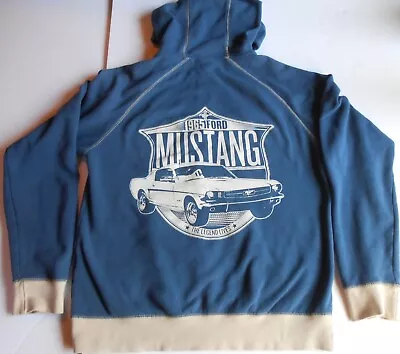 Beimer 1965 Ford Mustang Hoodie Size M Two Sided Graphic Back 12  X12  Full Zip • $37.99