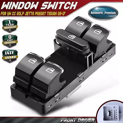 Front Left Power Window Switch For Volkswagen Golf Jetta Passat CC  Tiguan 09-17 • $9.99